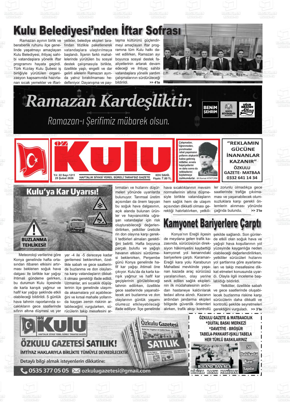 Konya Ozkulu 25.02.2026