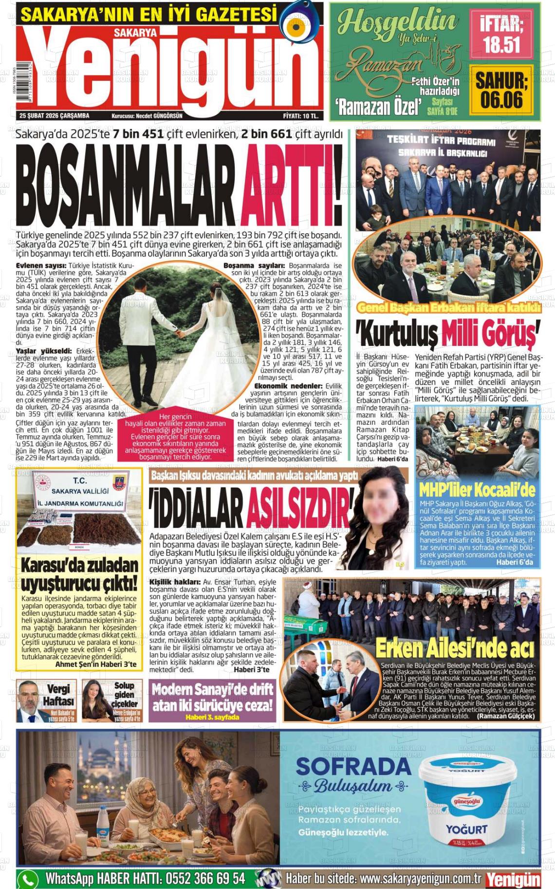 Sakarya Yenigun 25.02.2026