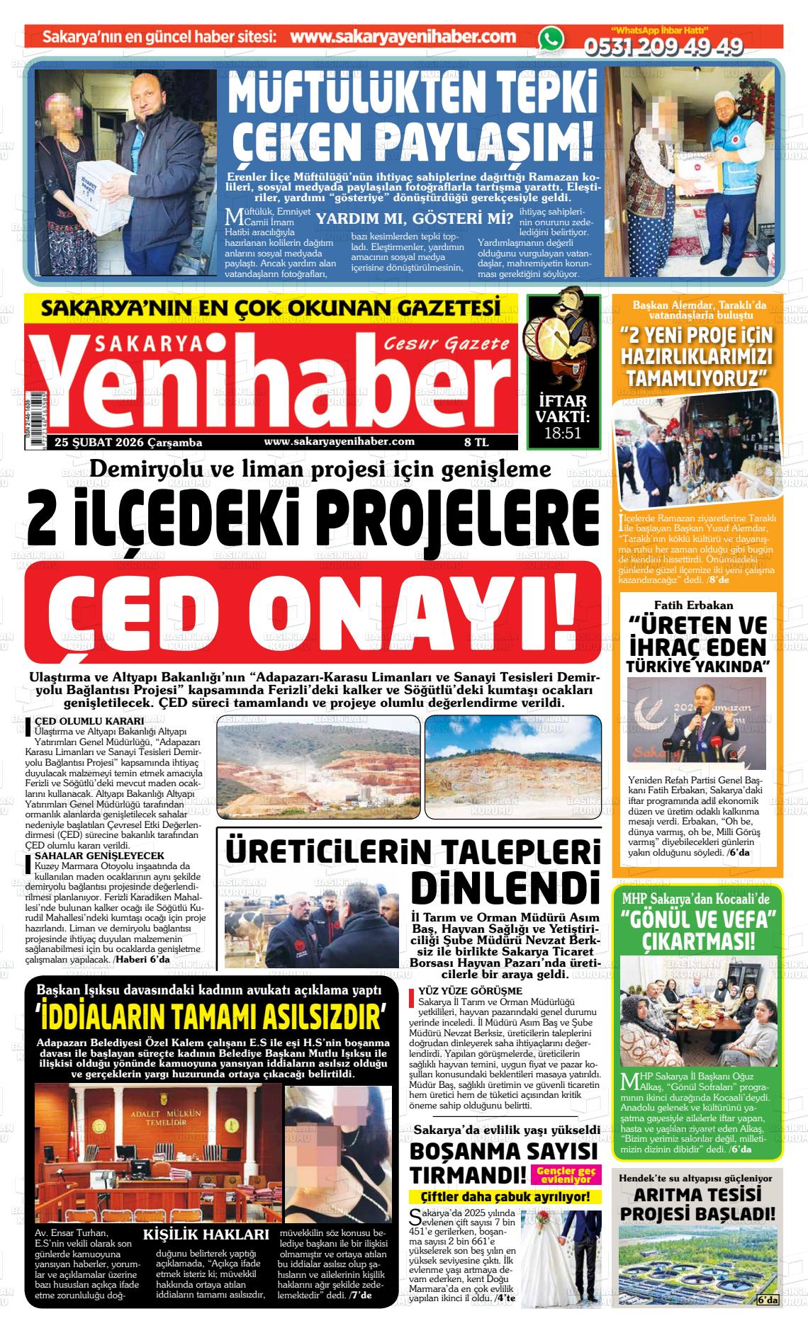 Sakarya Yenihaber 25.02.2026