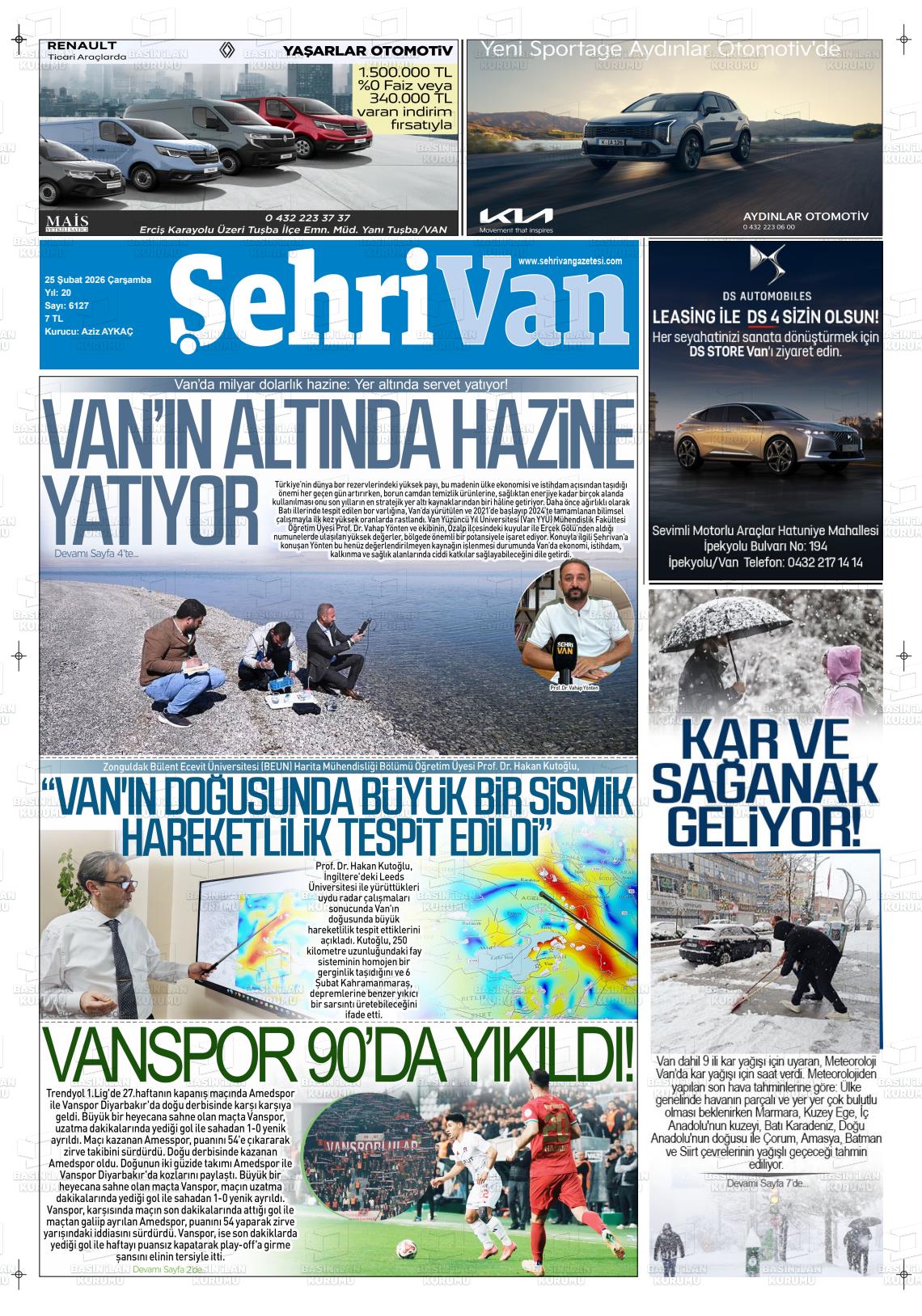 Van Sehri 25.02.2026