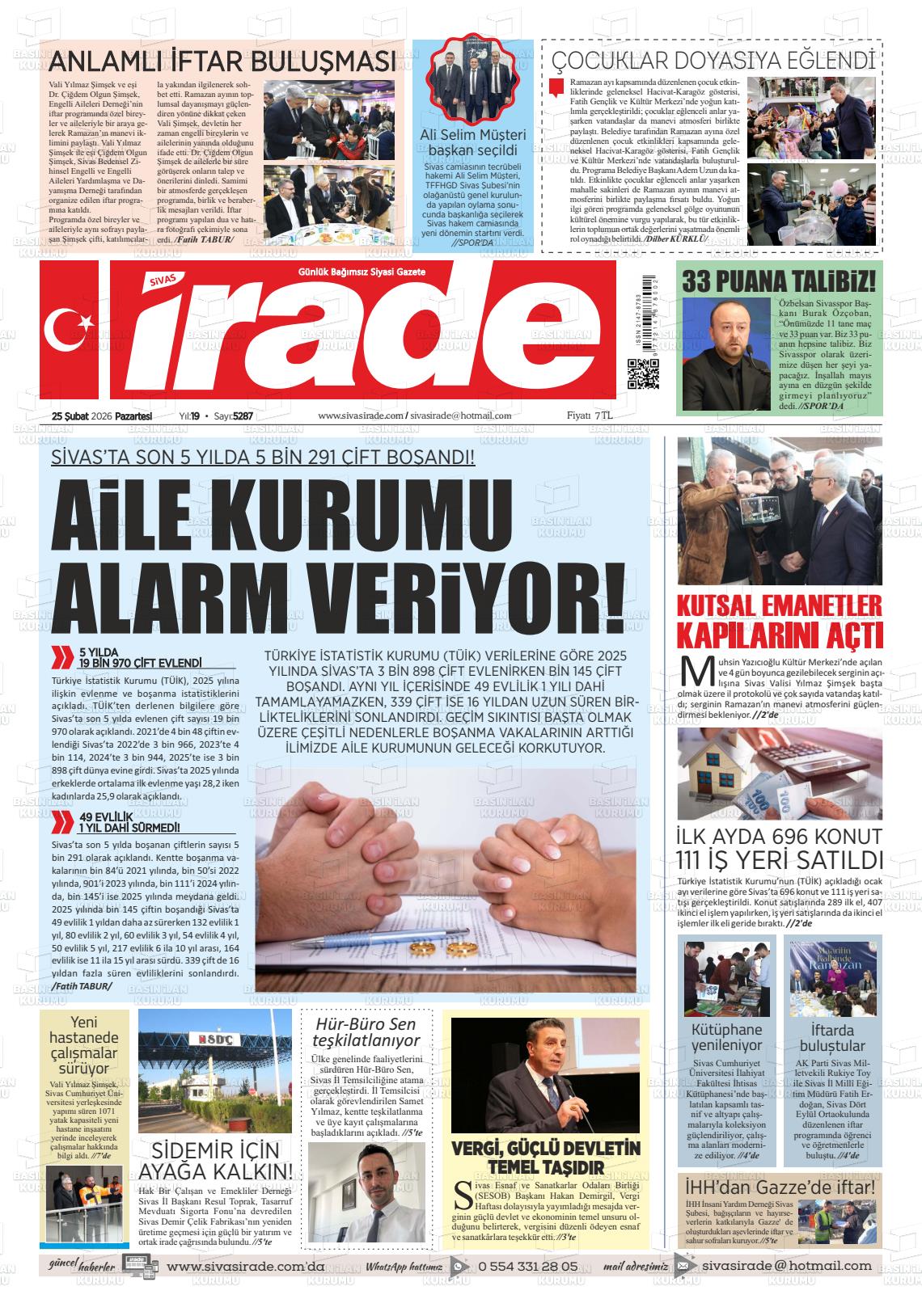 Sivas Irade 25.02.2026