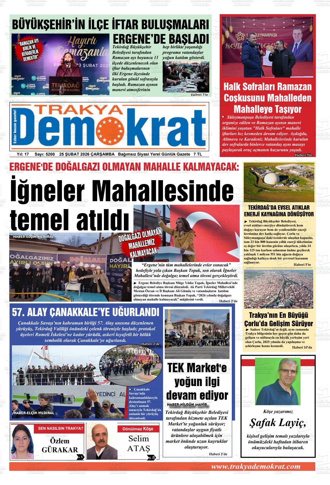Tekirdag Trakyademokrat 25.02.2026