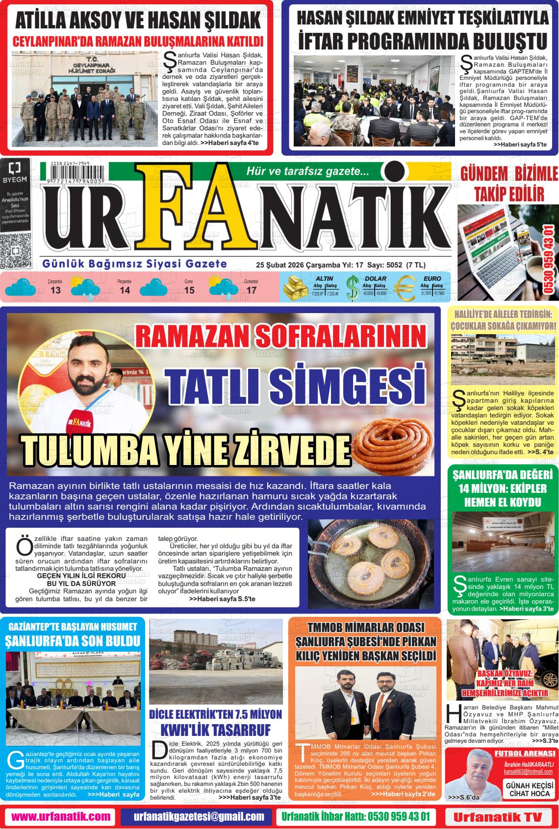 Sanliurfa Urfanatik 25.02.2026