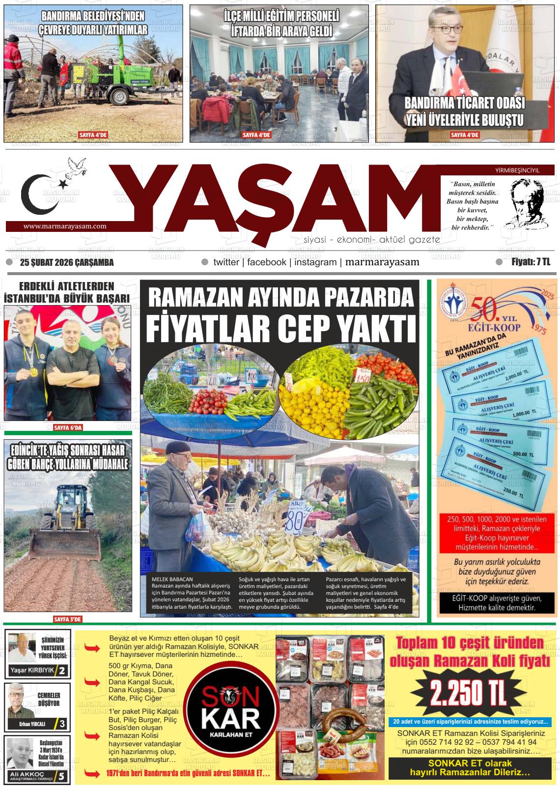 Canakkale Yasam 25.02.2026