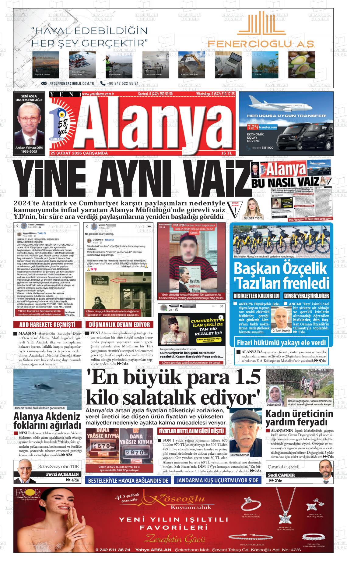Antalya Yenialanya 25.02.2026