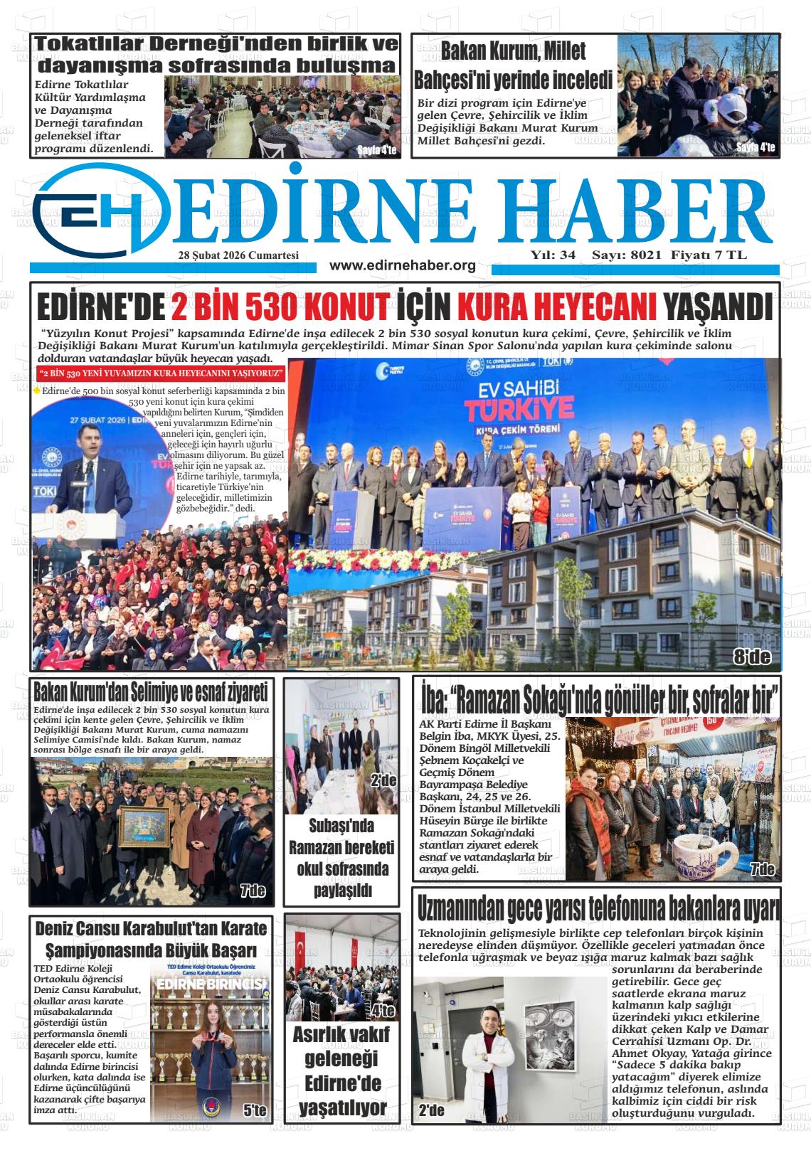 Edirne Haber 28.02.2026