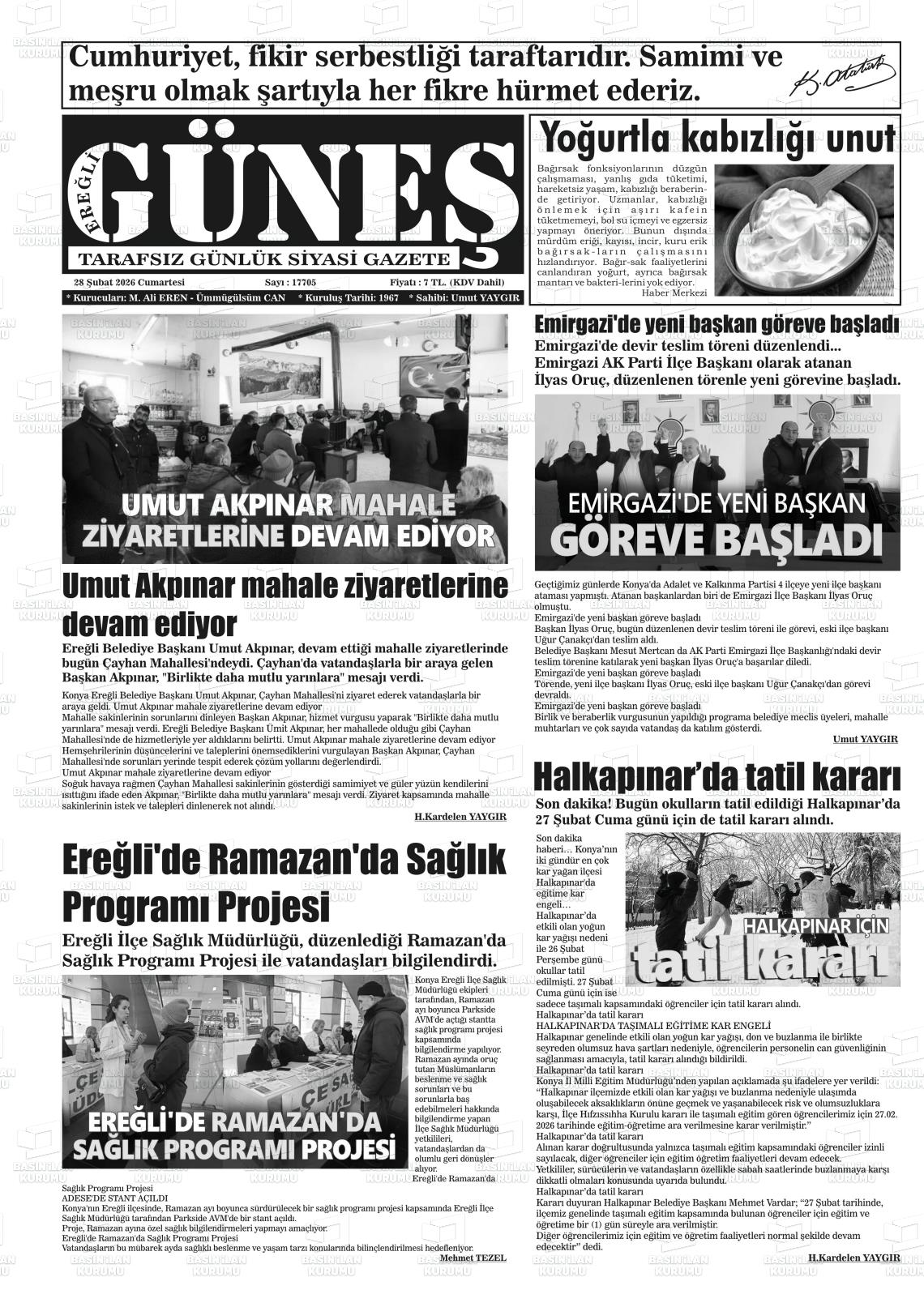 Konya Eregligunes 28.02.2026