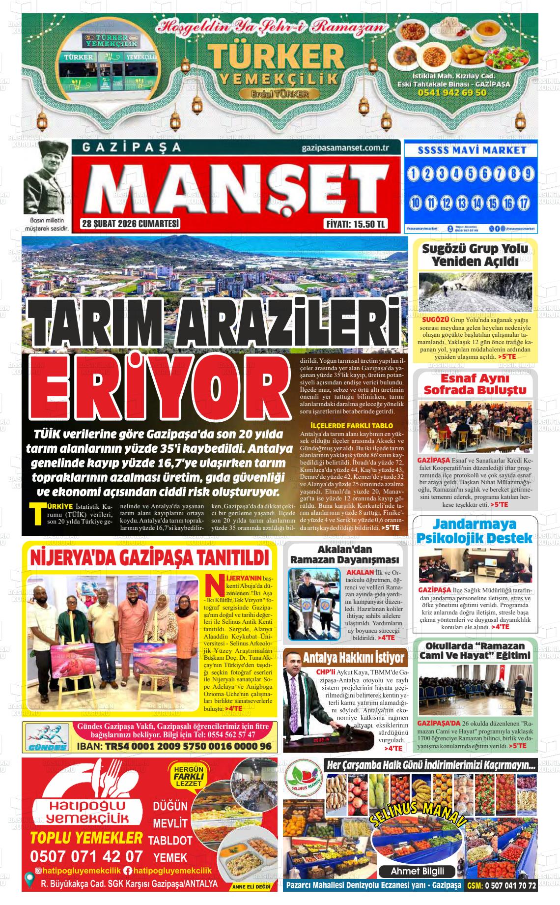 Antalya Gazipasamanset 28.02.2026