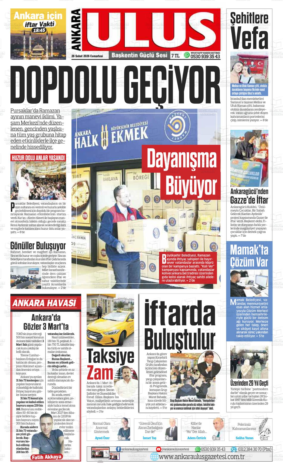 Ankara Habervaktim 28.02.2026