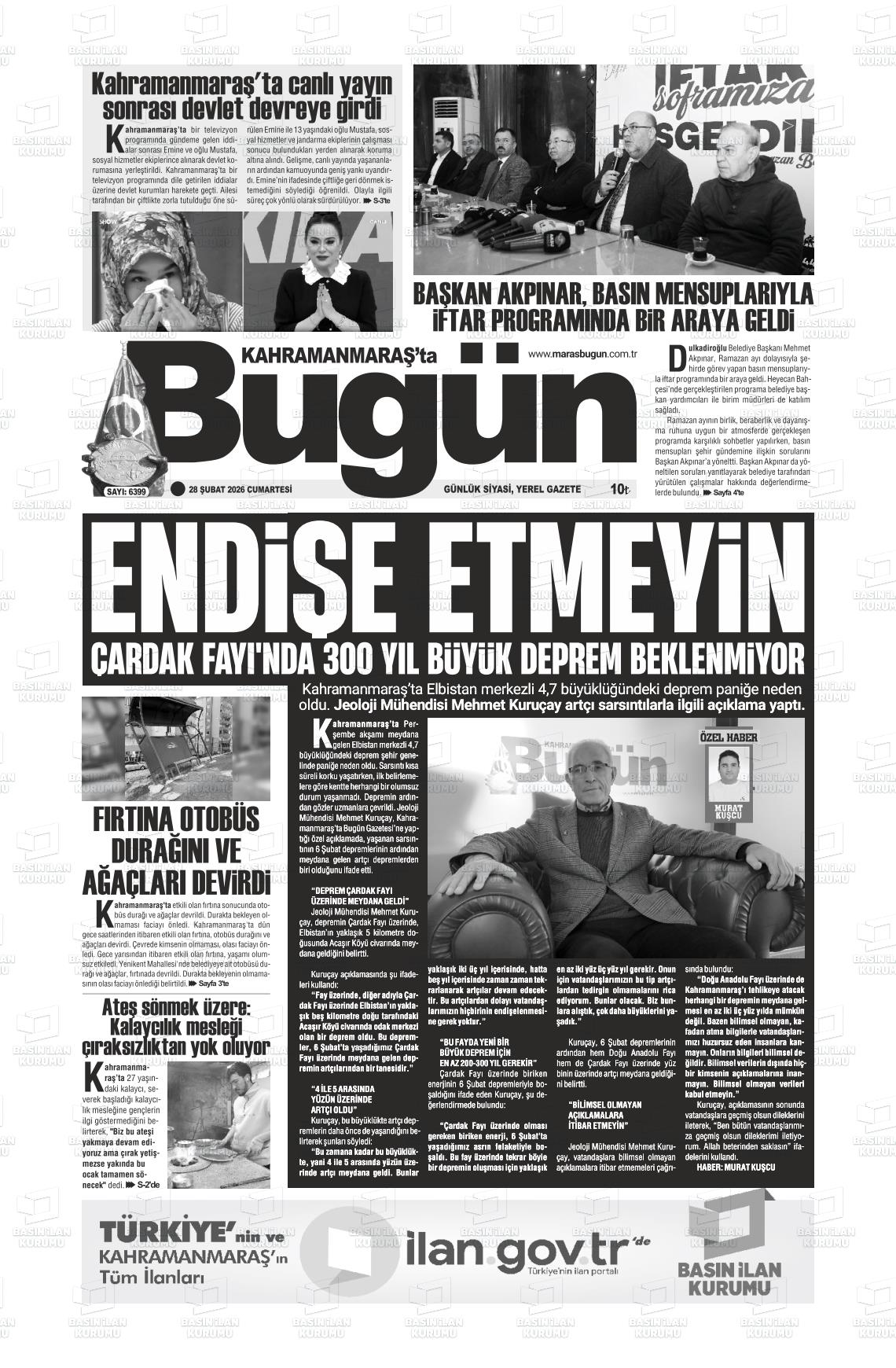 Kahramanmaras Tabugun 28.02.2026