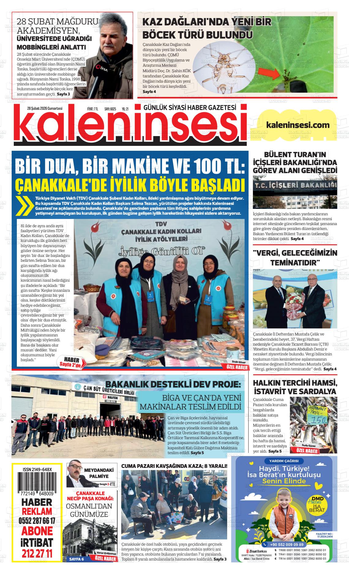 Canakkale Kaleninsesi 28.02.2026