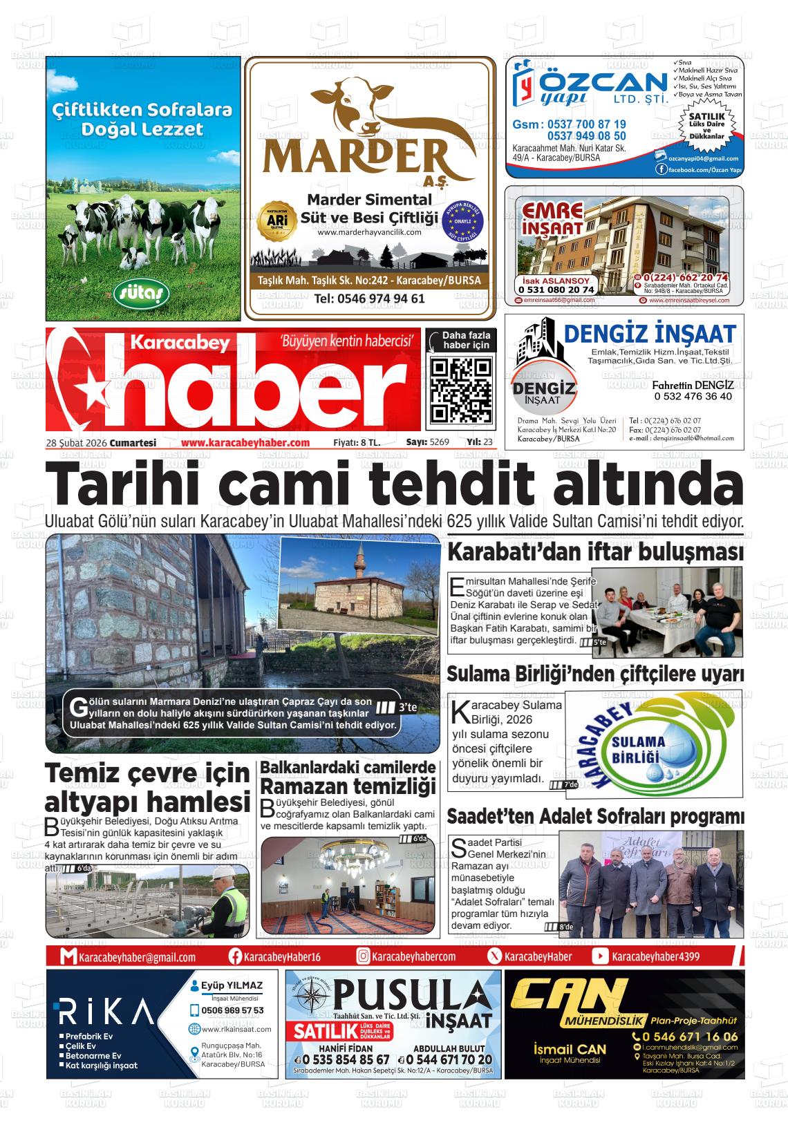 Bursa Karacabeyhaber 28.02.2026