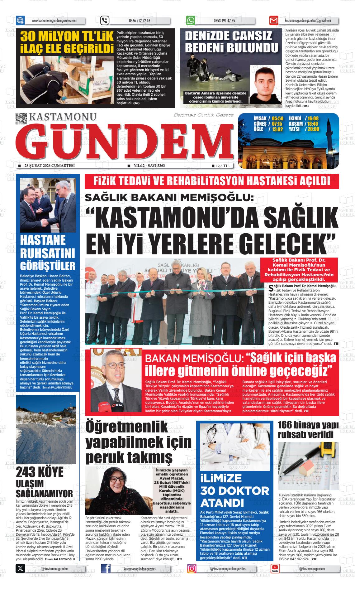 Kastamonu Gundem 28.02.2026