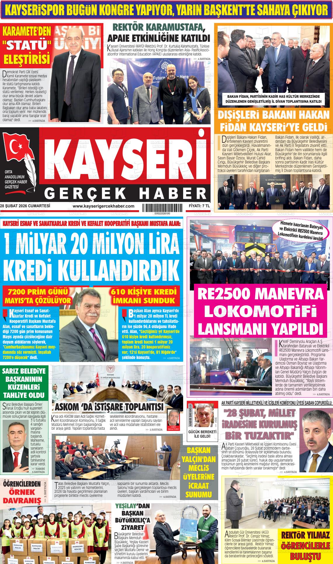 Kayseri Starhaber 28.02.2026