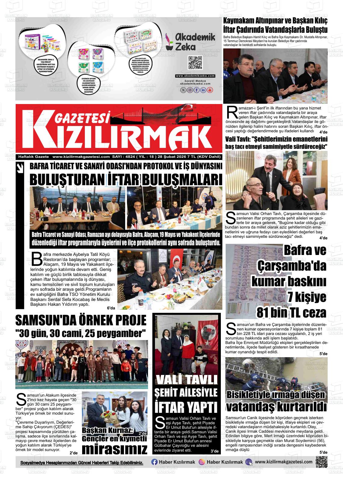 Samsun Kizilirmak 28.02.2026