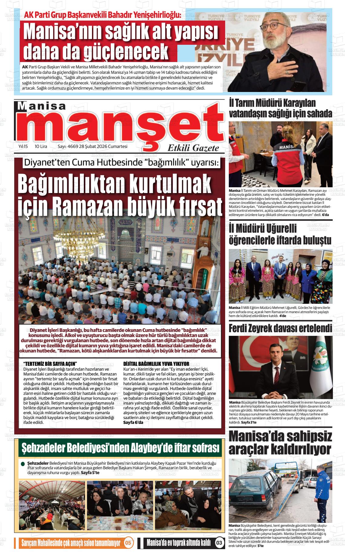 Manisa Manset 28.02.2026