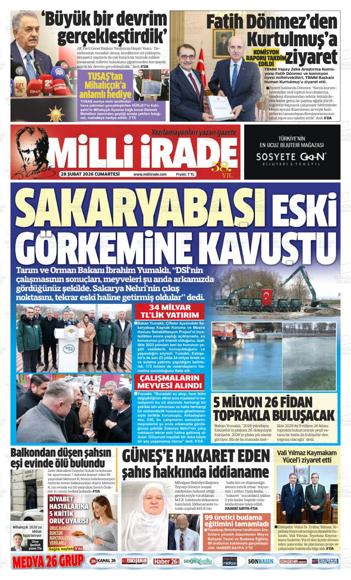 Konya Milliirade 28.02.2026