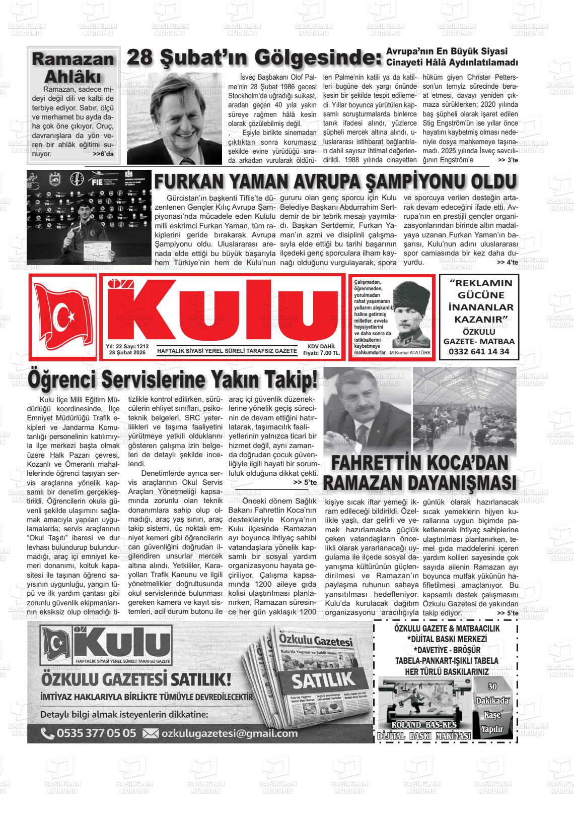 Konya Ozkulu 28.02.2026