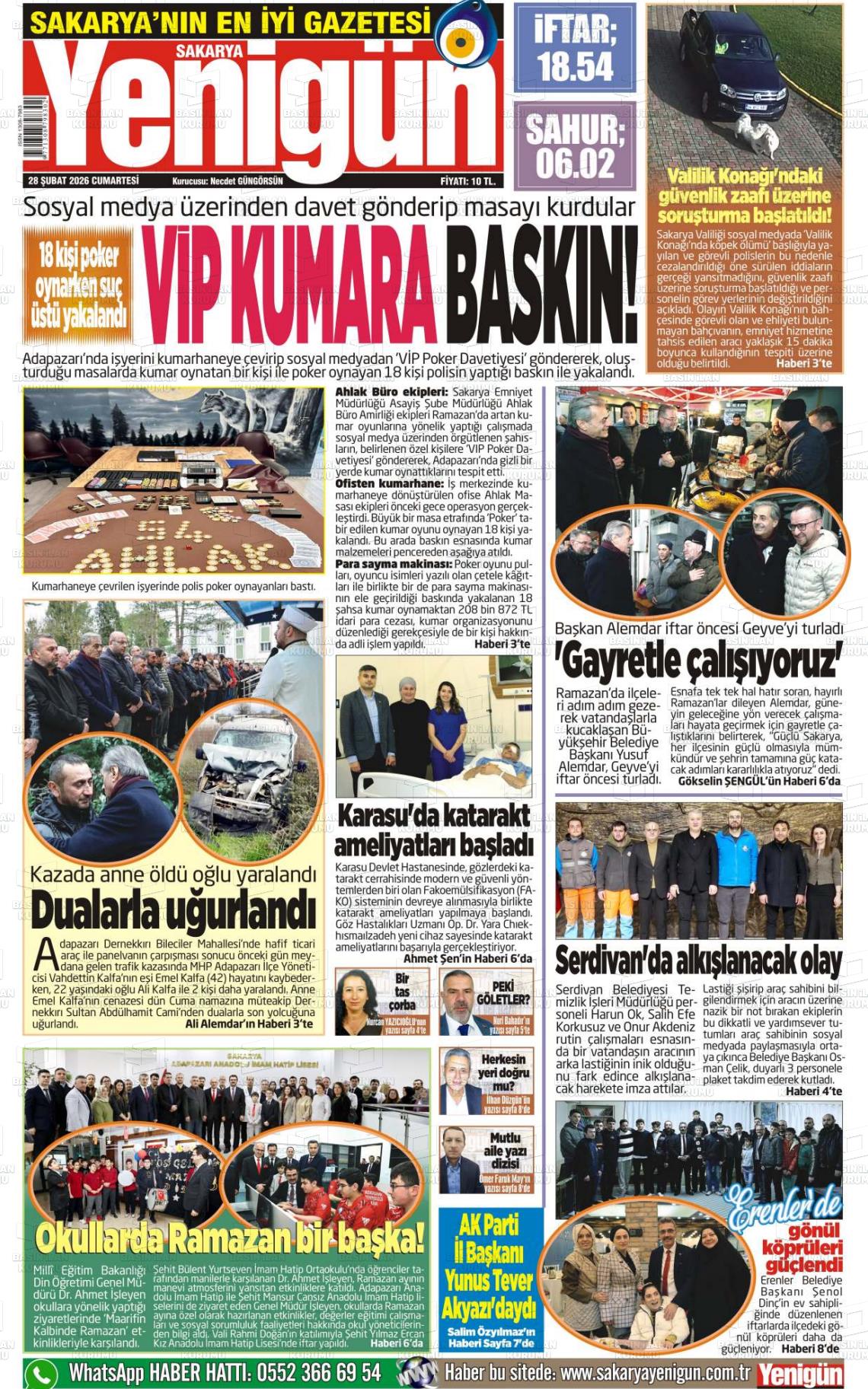 Sakarya Yenigun 28.02.2026
