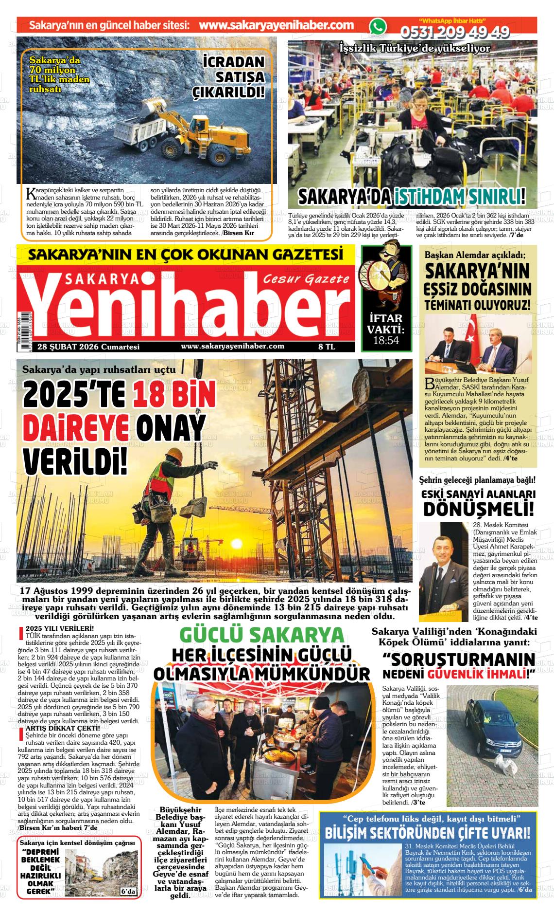 Sakarya Yenihaber 28.02.2026