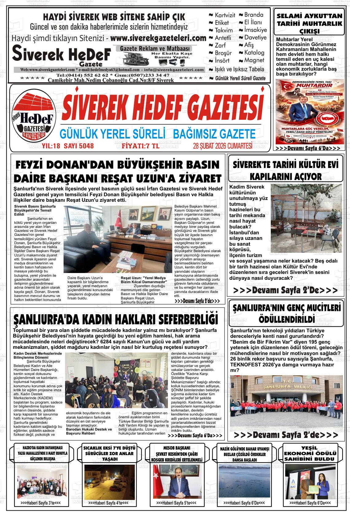 Sanliurfa Siverekhedef 28.02.2026