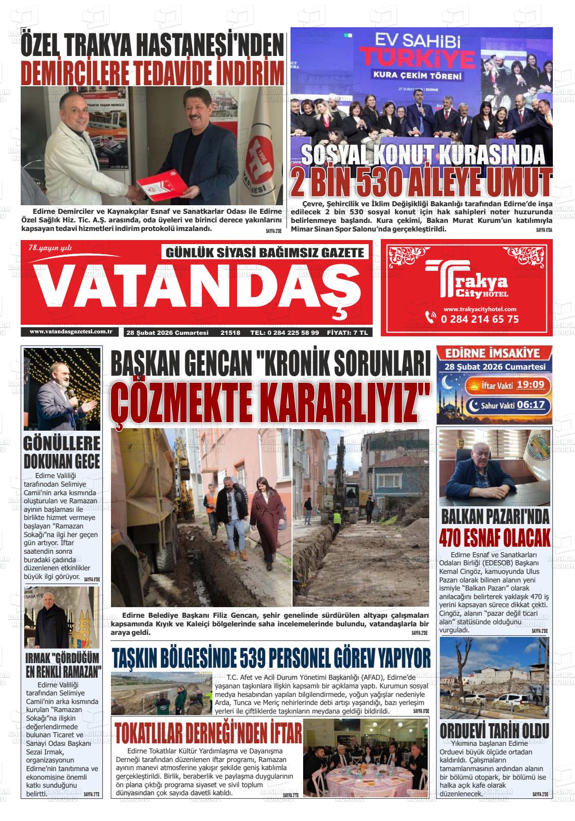 Edirne Vatandas 28.02.2026