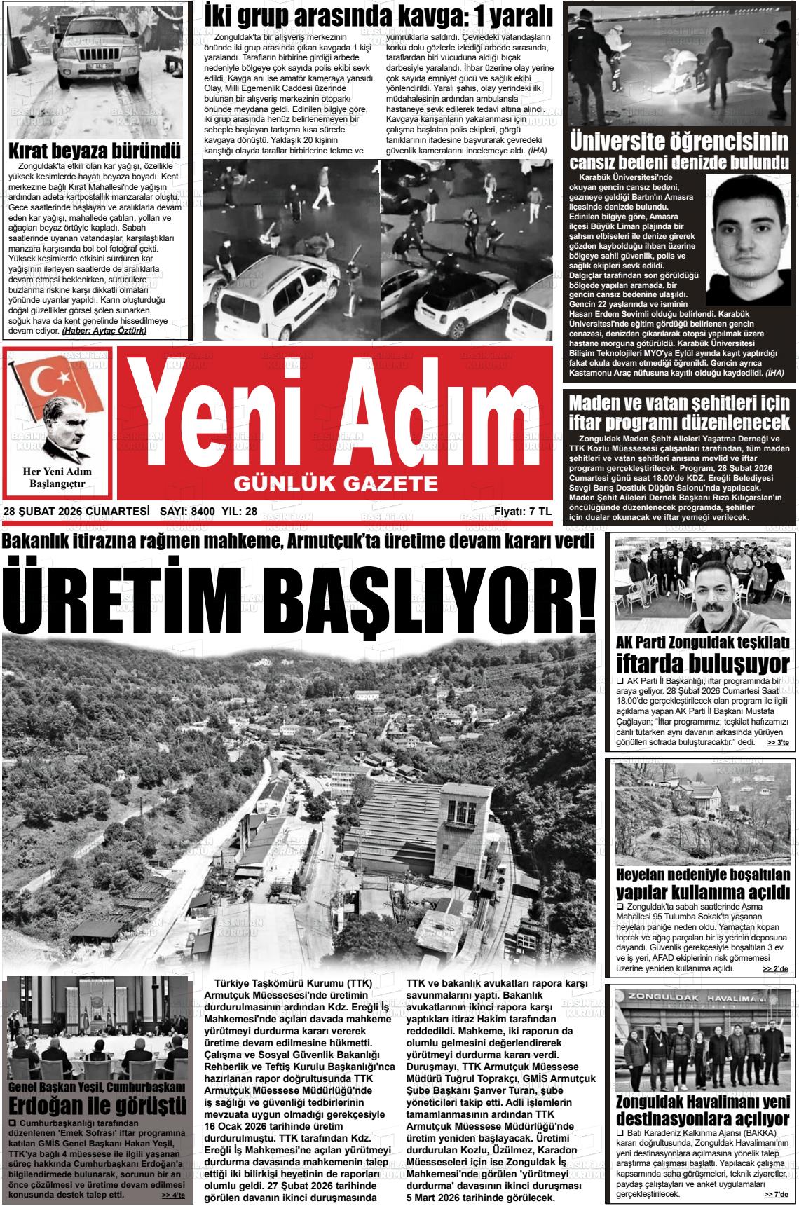 Zonguldak Yeniadim 28.02.2026