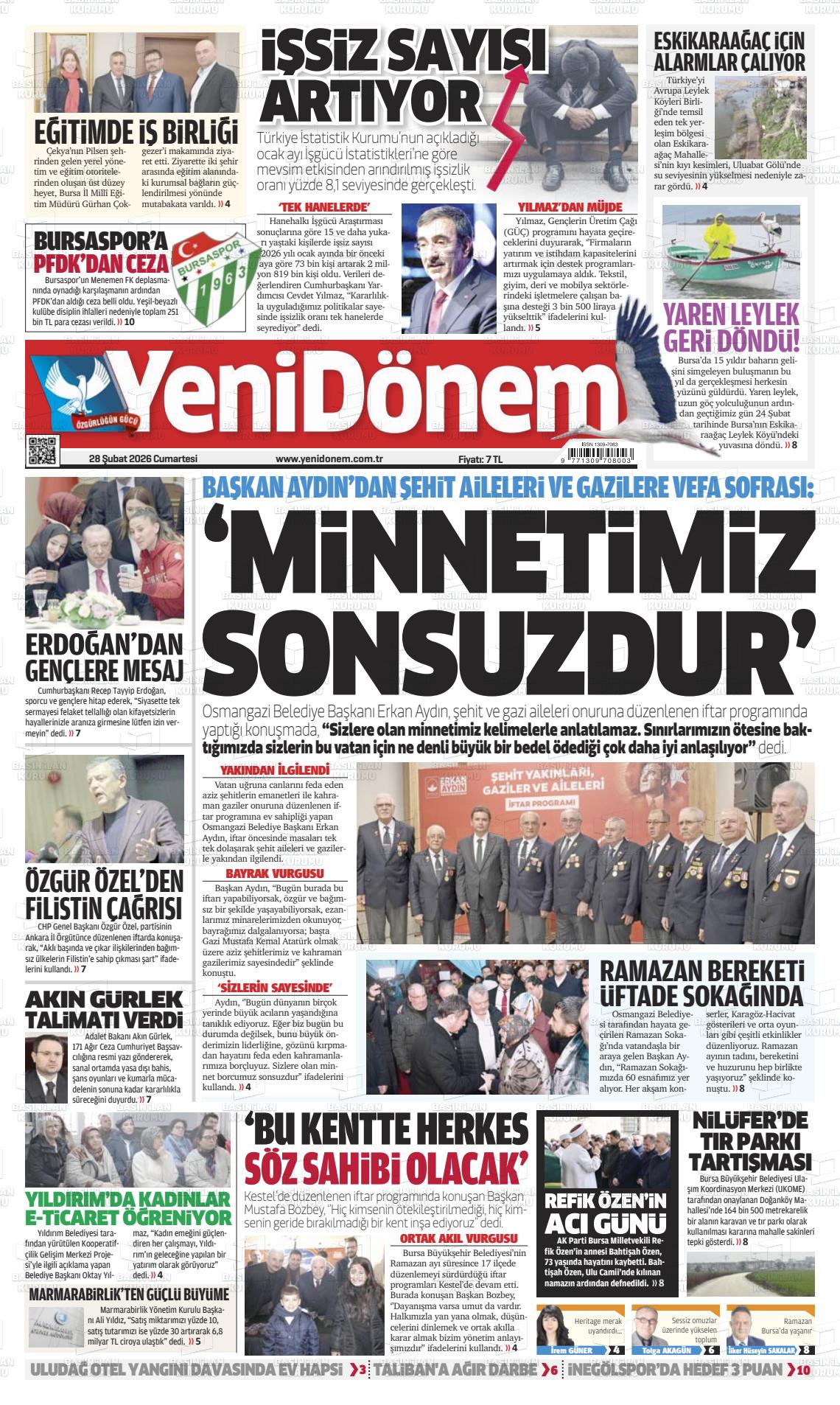 Bursa Yenidonem 28.02.2026