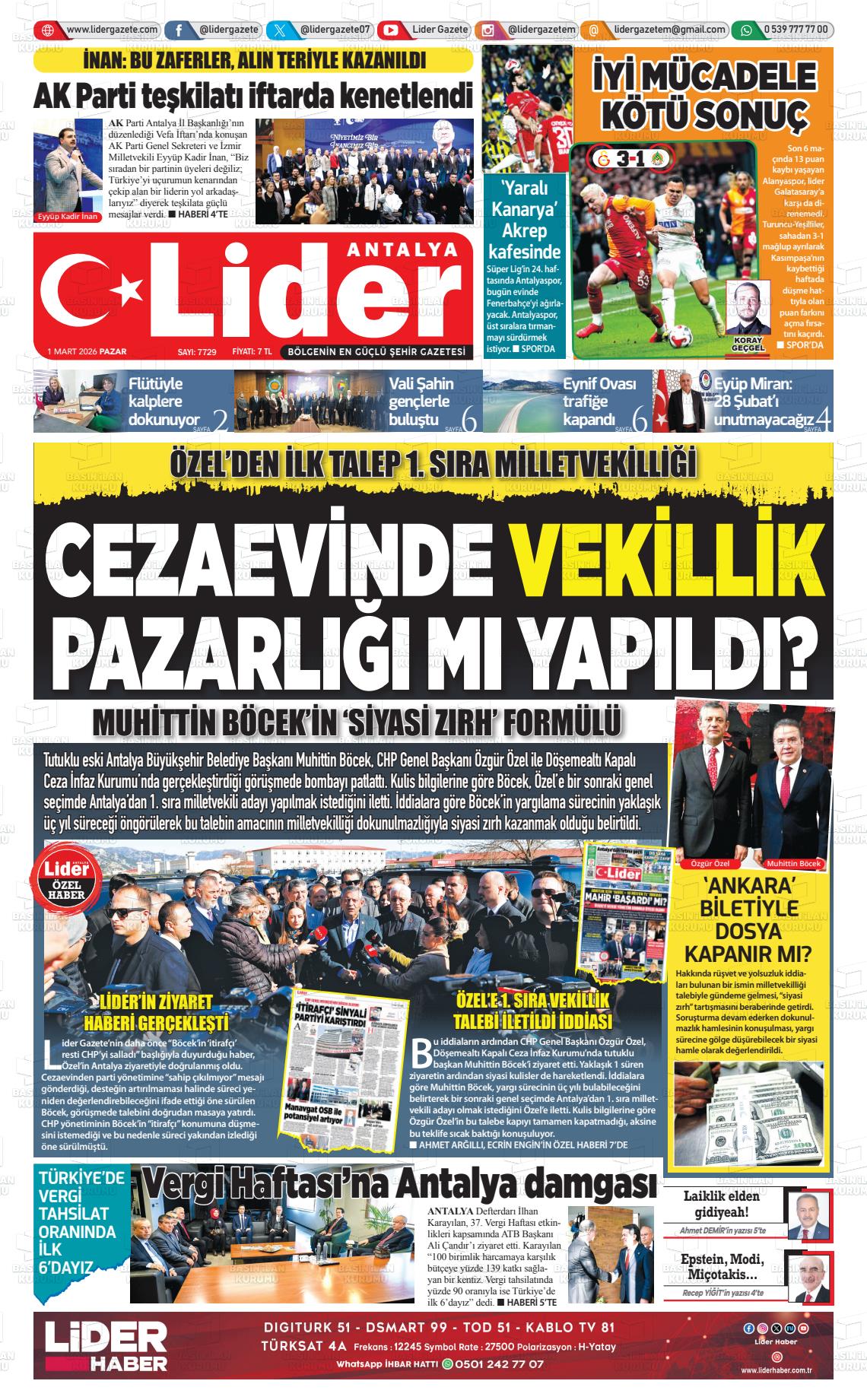 Antalya Gazetebir 01.03.2026
