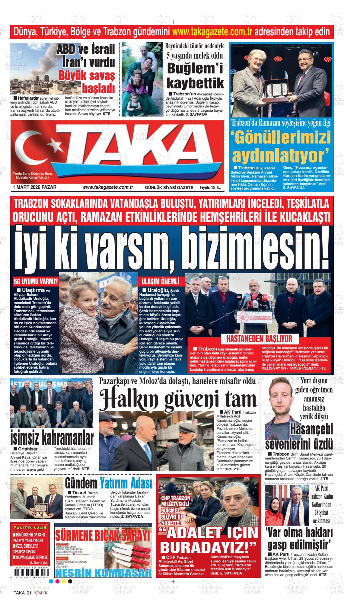 Trabzon Taka 01.03.2026
