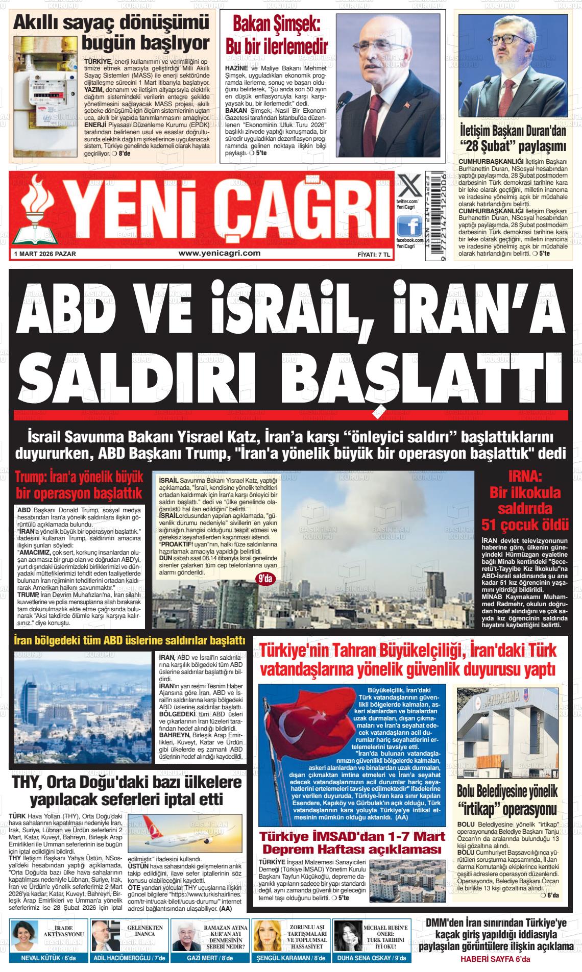 Istanbul Yenicagri 01.03.2026