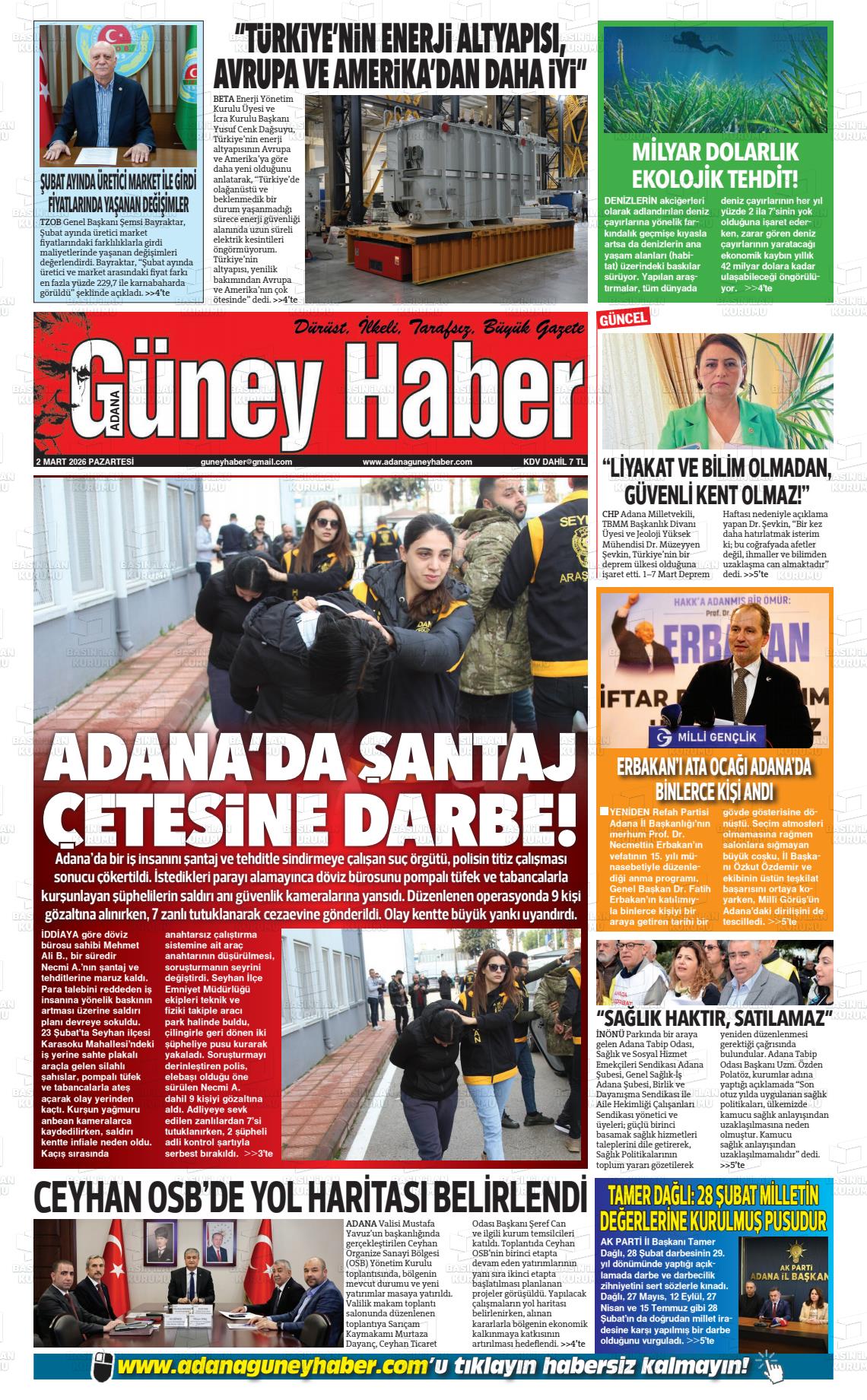 Adana Guneyhaber 02.03.2026