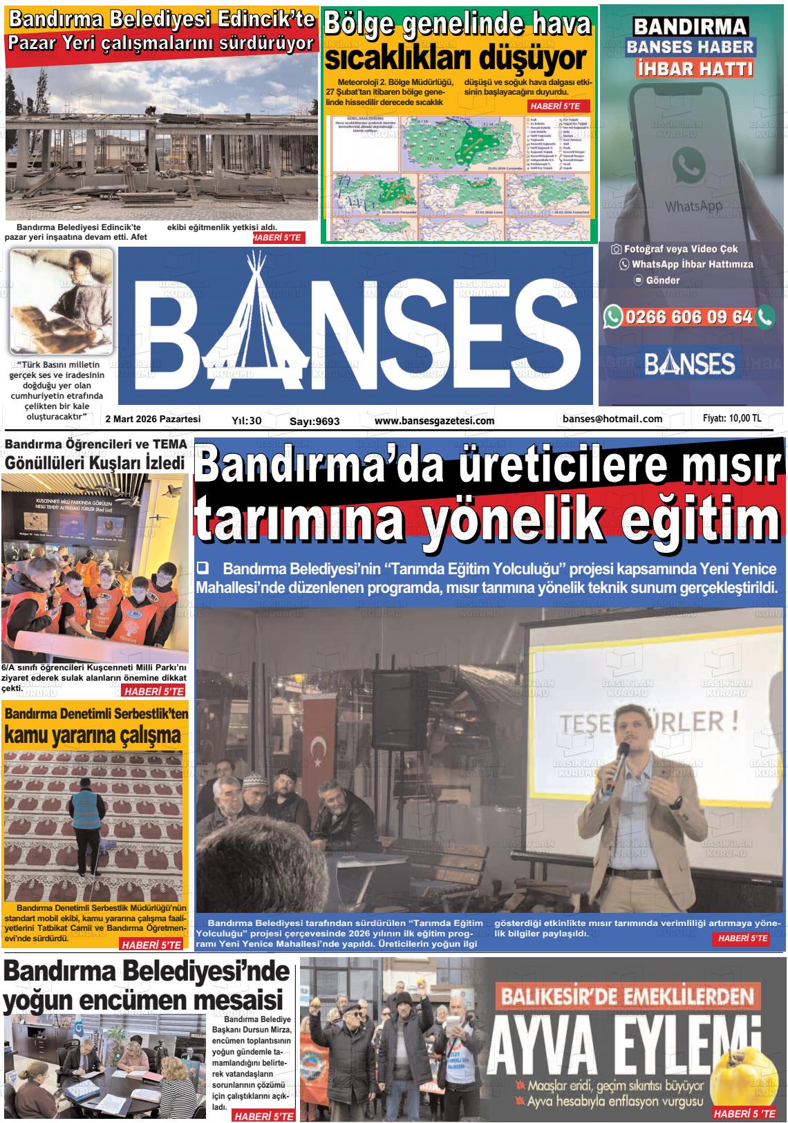 Balikesir Banses 02.03.2026