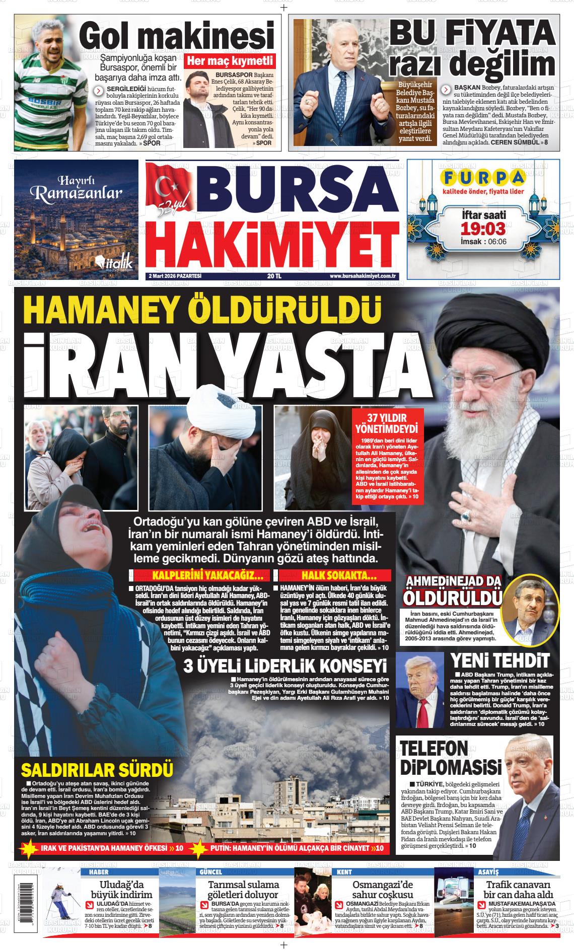 Bursa Hakimiyet 02.03.2026
