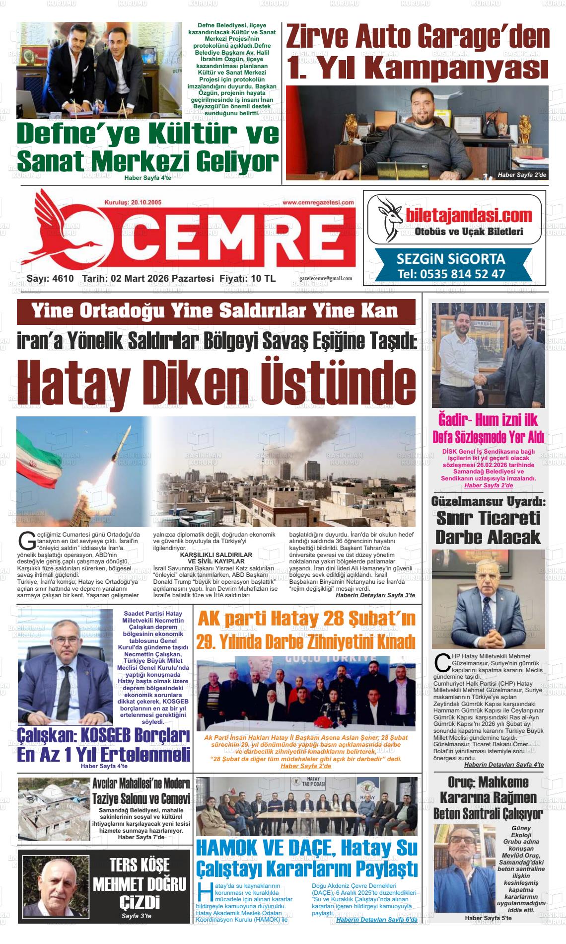 Hatay Cemre 02.03.2026