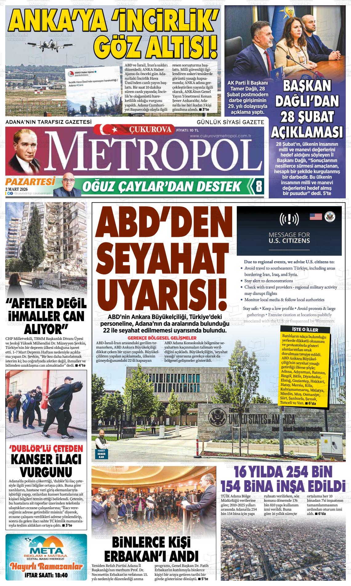 Adana Cukurovametropol 02.03.2026