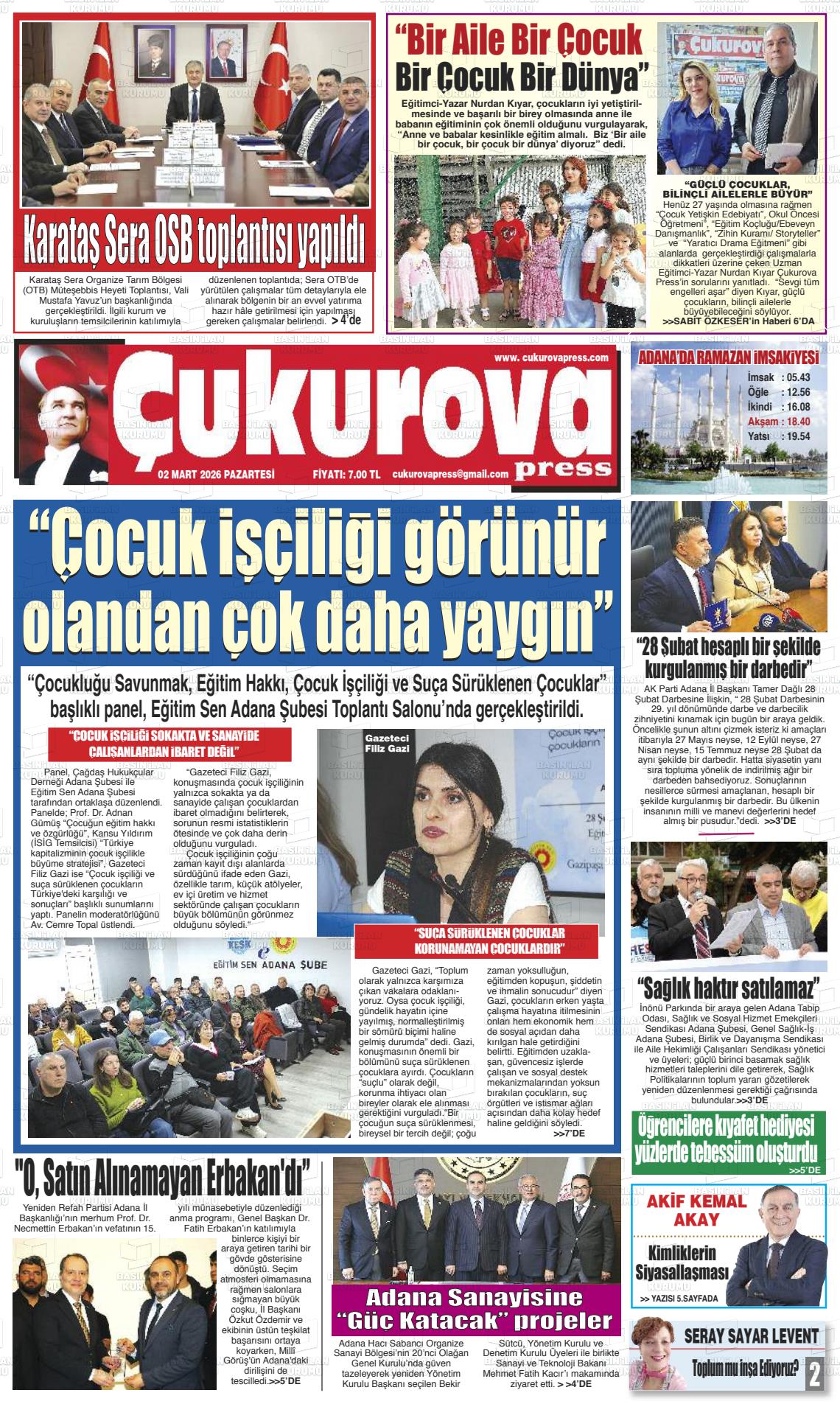 Adana Cukurovapress 02.03.2026