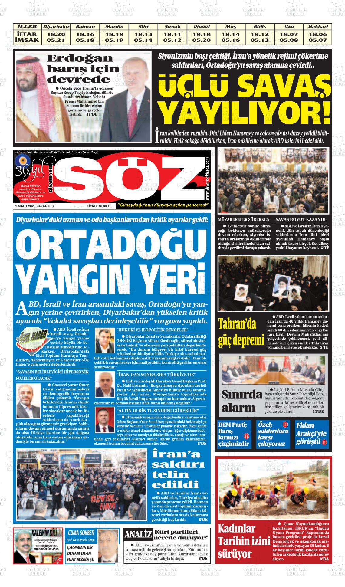 Diyarbakir Soz 02.03.2026