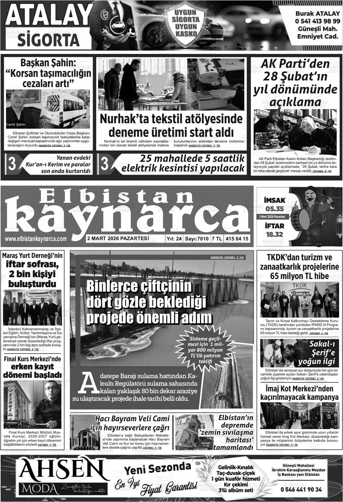 Kahramanmaras Elbistankaynarca 02.03.2026