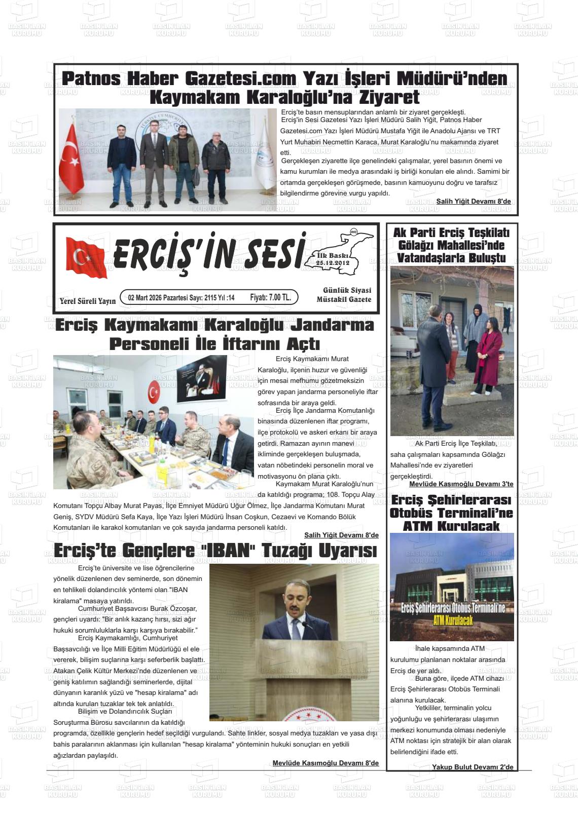 Van Ercisinsesi 02.03.2026