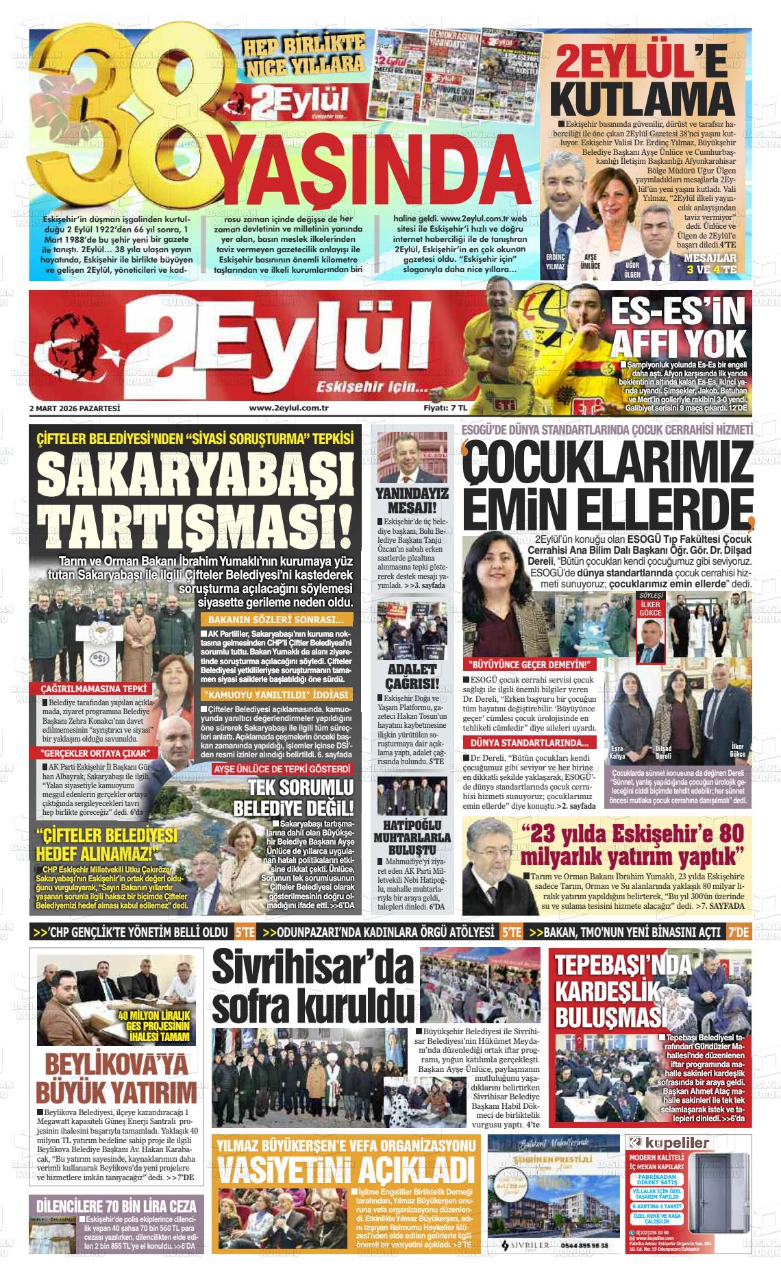 Eskisehir 2 Eylul 02.03.2026
