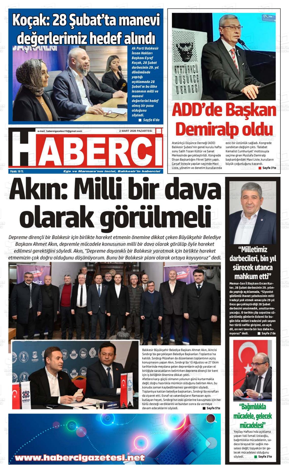 Mersin Haberci 02.03.2026