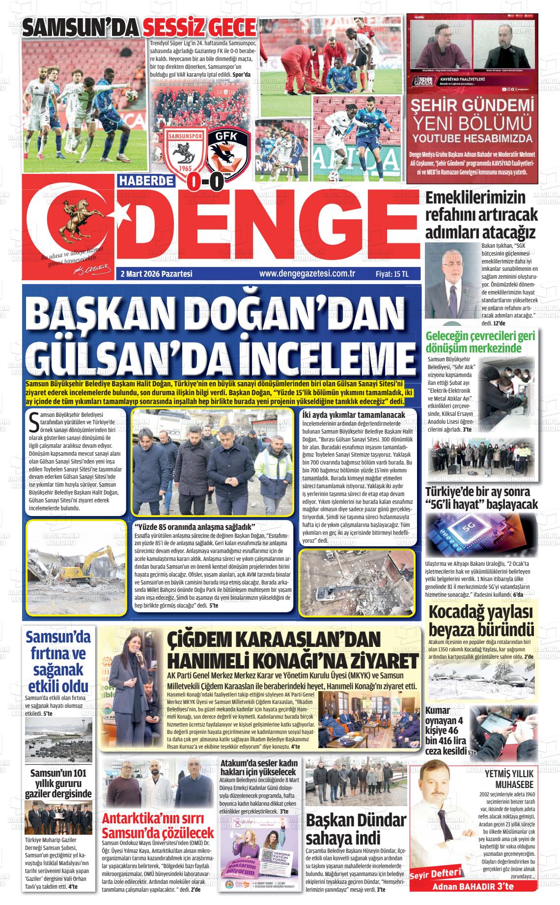 Samsun Haberdedenge 02.03.2026