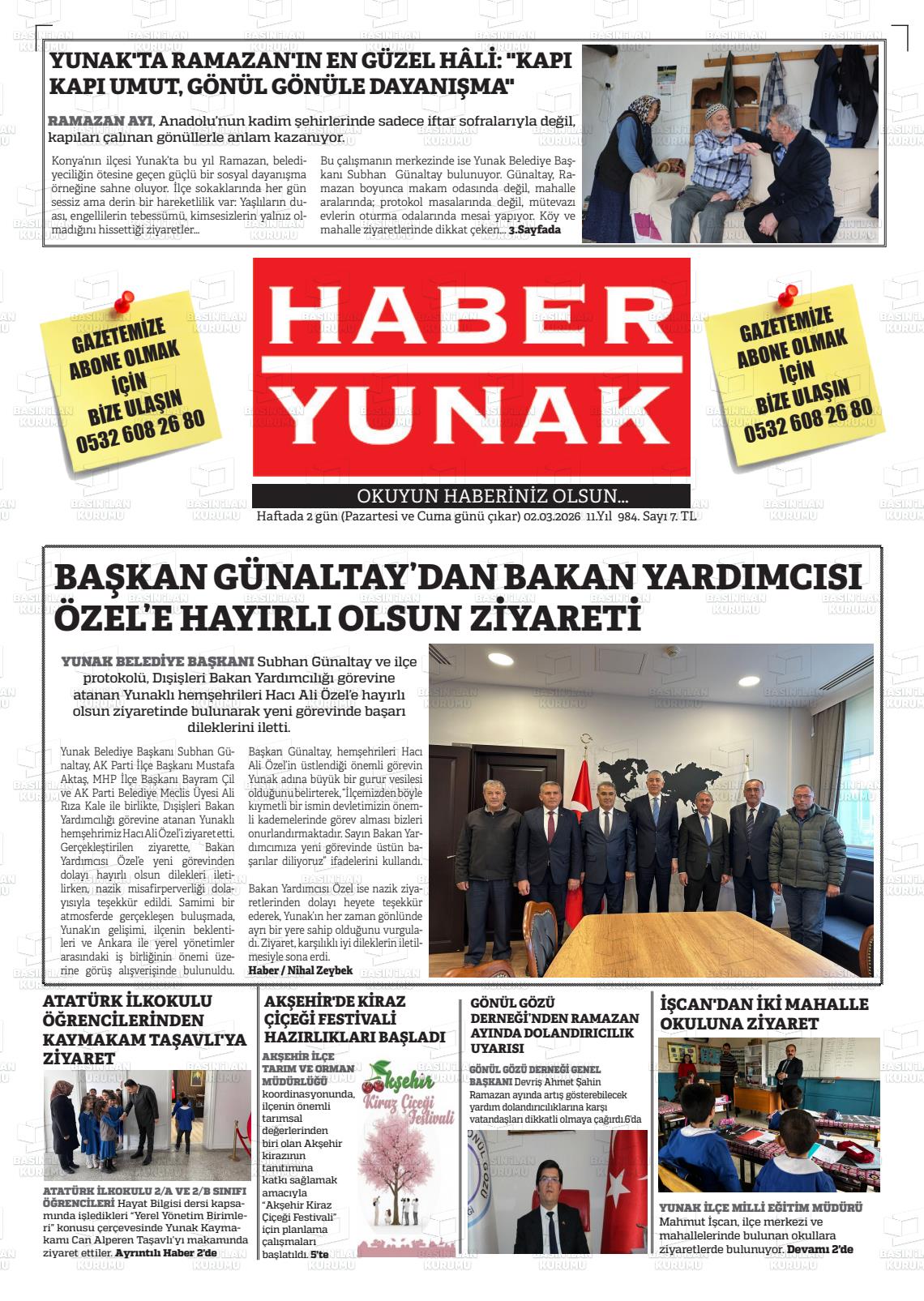 Konya Haberyunak 02.03.2026
