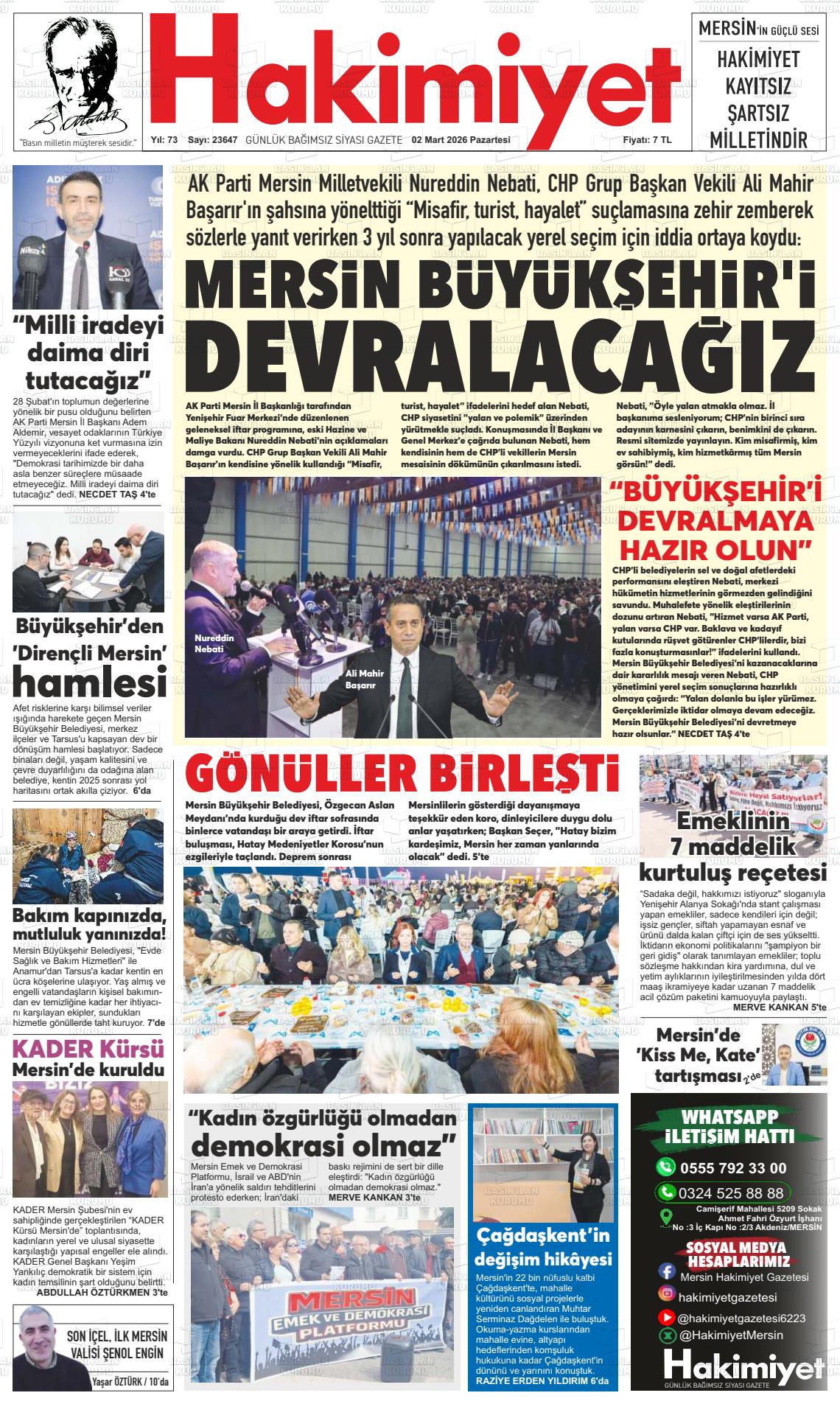 Konya Hakimiyet 02.03.2026