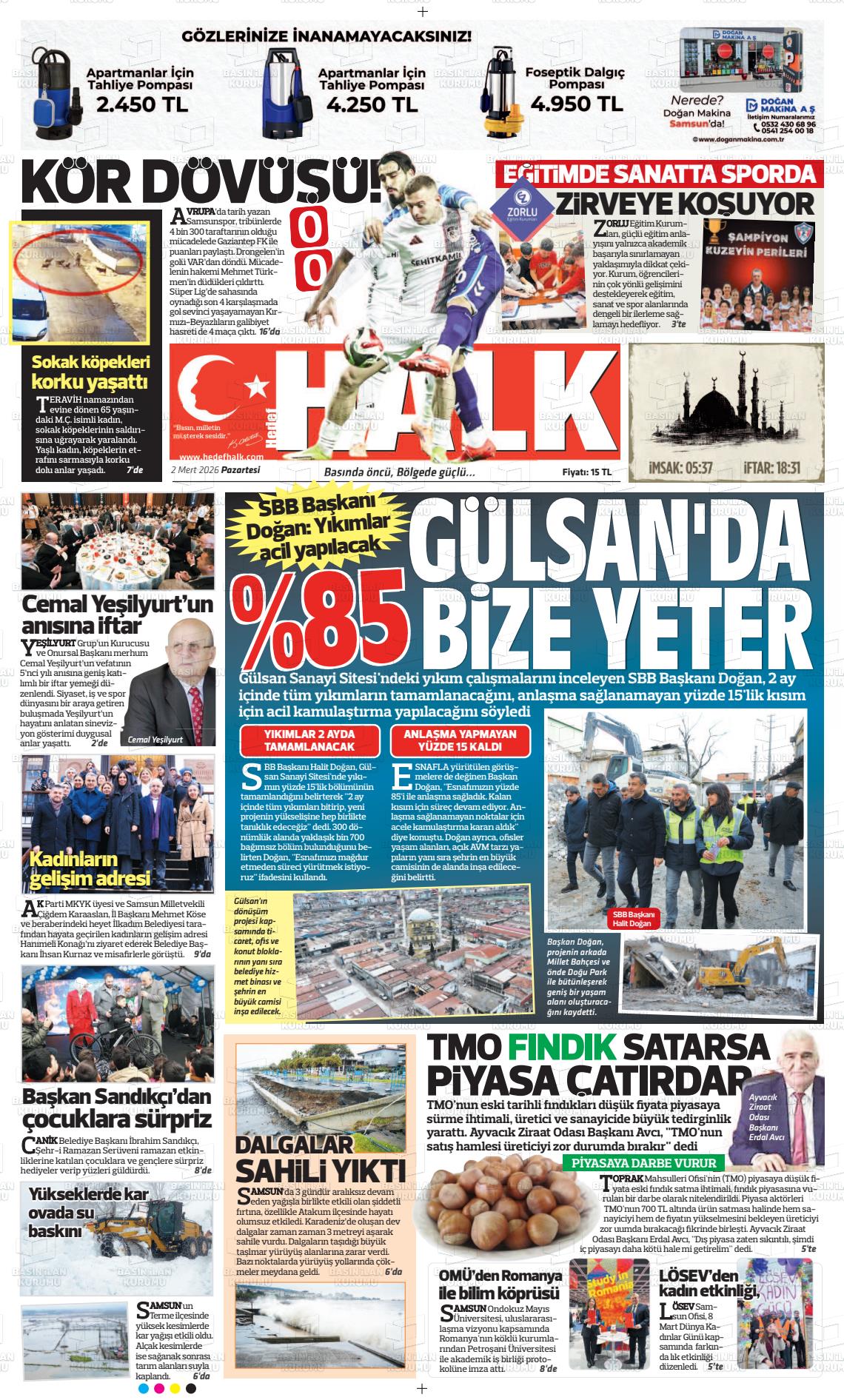 Samsun Hedefhalk 02.03.2026