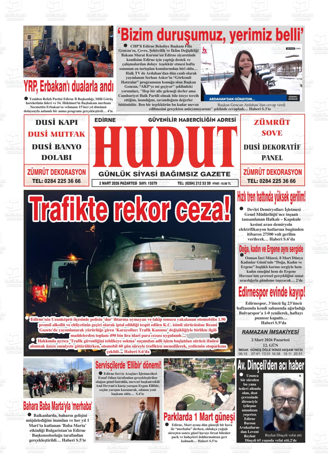 Edirne Hudut 02.03.2026