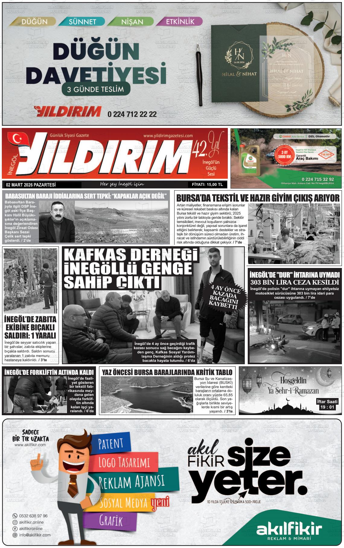 Bursa Inegolyildirim 02.03.2026