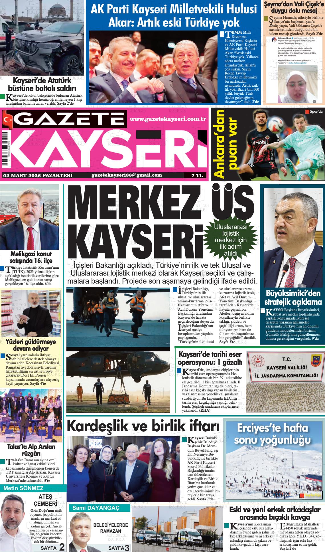 Kayseri Haber 38 02.03.2026