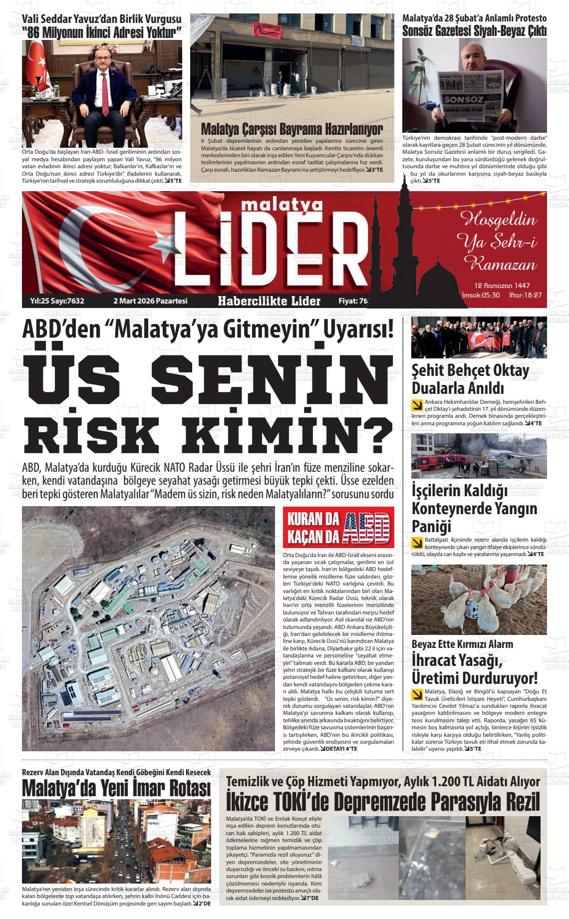 Malatya Sonsoz 02.03.2026